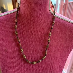 Beautiful multi-color beaded necklace 25” Long